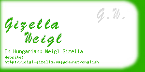 gizella weigl business card